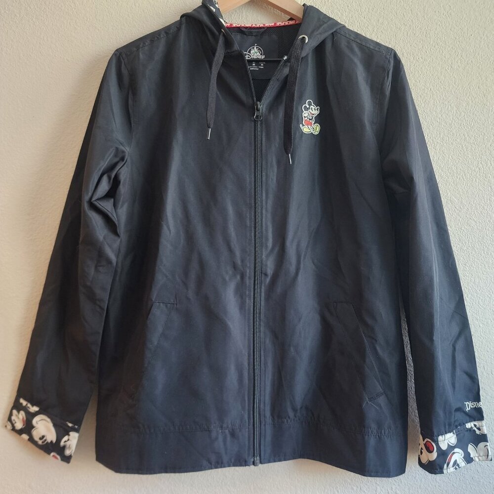 Disney Parks Mickey Mouse Jacket Mens Small Hooded Full Zip Disneyland Resort